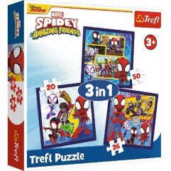 Пазли 3in1 Marvel Команда Спайді та динозаври Trefl 34892