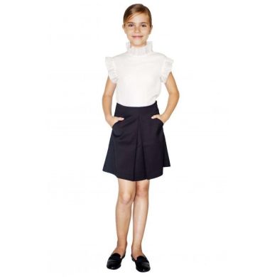 Школьная юбка для девочки «Геометрия» черная 128 Ш-561008Ч