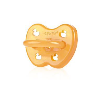 Пустышка каучуковая Hevea Duck анатомическая от 0 до 3 месяцев Оранжевая HEVDUCK0-3, Оранжевый