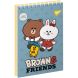 Зошит для записів YES А7/80 од.спіраль Line Friends 151968