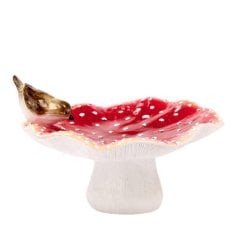Блюдо Часовня &laquo;птица на грибе&raquo;, красно-белая, 25см Goodwill D 42298
