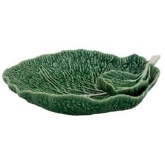 Блюдо с емкостью для соуса Cabbage зеленый, вел, Bordallo Pinheiro 65000608