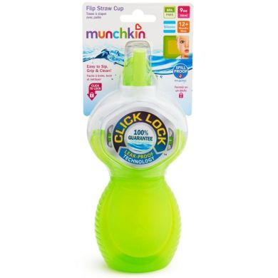 Чашка-непроливайка Munchkin Click Lock 266 мл зелений 15424.03, Зелений