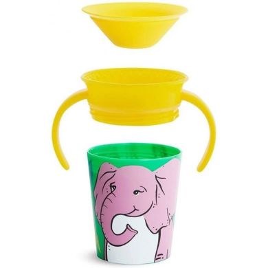 Чашка непроливна Miracle 360 Deco Слоненя, 177мл Munchkin 05177201.01, Жовтий