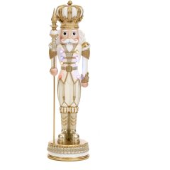 Фигура ПОЖАЛУЙЧИК NUTCRACKER на подставке, LED, GOLD, 50,5 см, S30615 Goodwill S30615