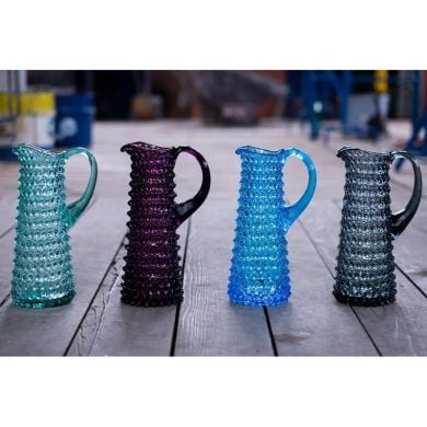 Графін мерехливий Smoke Hobnail 1л, зелений KLIMCHI 16185/1000-736/27