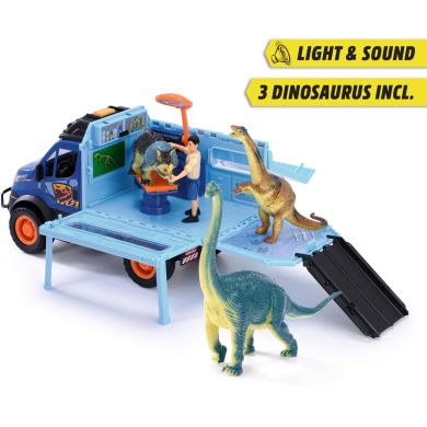 Ігровий набір Дослідження динозаврів, машина зі звуковими та світловими ефектами, 3 динозавра, 1 фігурка, 28 см DICKIE TOYS 3837025