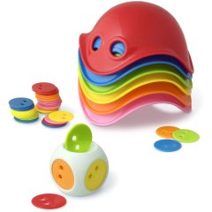 Игровой набор Moluk Билибо мини 6 цветов и кубик с чипами 43015, Разноцветный