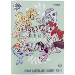 Картон кольоровий двосторонній 10 аркушів, А4 My Little Pony Kite LP21-255