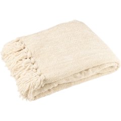 Одеяло из шенила, полиэстер, бежевое (130x170x1 см) J-LINE 57056