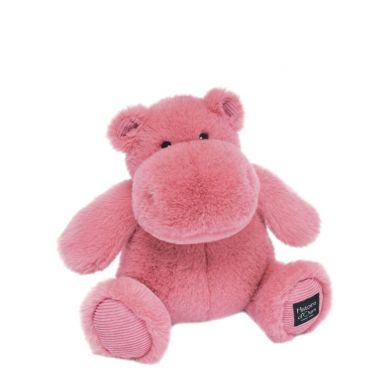 Мягкая игрушка DouDou Бегемот малиново-розовый 25 см, HO3101