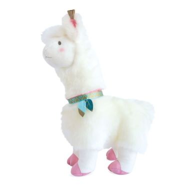 М'яка іграшка DouDou Біла лама плюшева 50 см HO2799