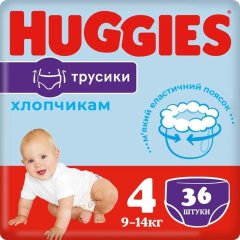Подгузники-трусики Huggies Pants 4 Boy 9-14 кг 36 шт 2558141/2558391 5029053564265, 36
