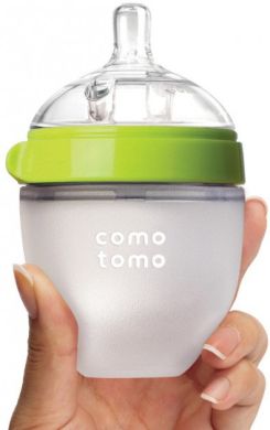 Пляшка для годування антиколькова Comotomo 150 мл Зелена 150G-EN, Зелений