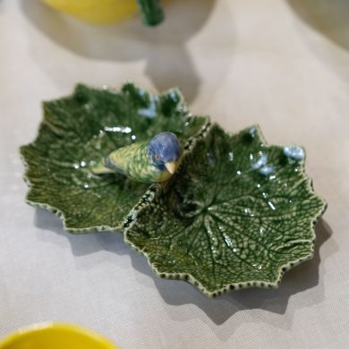 Двойная миска с голубизной. птичкой Cineraria Bordallo Pinheiro 65002704