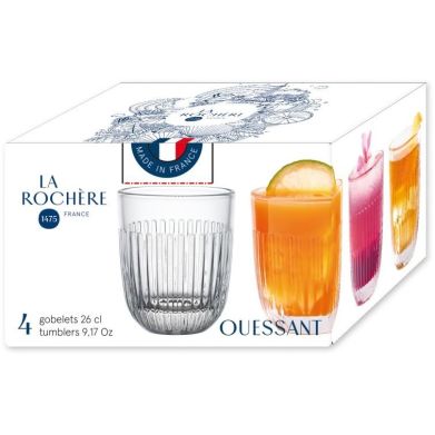 Склянка для напоїв La Rochere OUESSANT, набір 4шт*260 мл, 633801S4