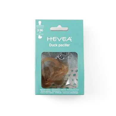 Пустушка каучукова Hevea Duck симетрична від 3 до 36 місяців HEVDUCK3+S, Помаранчевий
