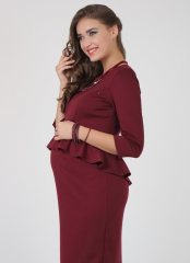 Сукня для вагітних Yula mama S Темно-бордовий Catherine