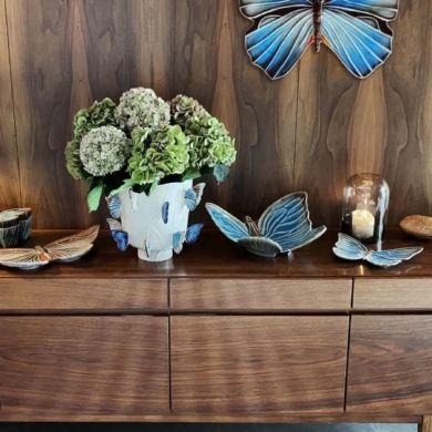 Тарілка для фруктів Cloudy Butterflies, Bordallo Pinheiro 41x33 см 65027315