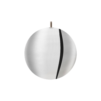Восковая свеча Candele Firenze в форме шара Серебрянный металл 90мм BL000090M025