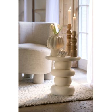Журнальный столик &Oslash;40x45 см AZALAS дерево, кремовый Light&Living 6793043