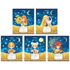 Тетрадь 12 листов, клетка, софт тач + УФ лак, UA Красотки Kite K24-232-2