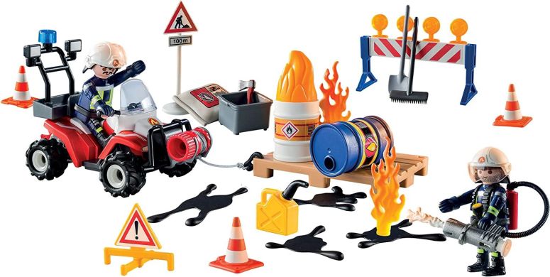 Адвент-календарь Playmobil Construction Site Fire Rescue 76 деталей 9486