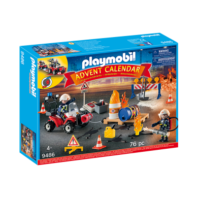 Адвент-календар Playmobil Construction Site Fire Rescue 76 деталей 9486