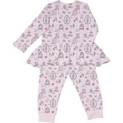 Хлопковая пижама для девочек с длинными рукавами My Little Pie 18/24 месяцев (86-92) Mademouselle PJ009