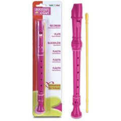 Блокфлейта с барочной системой аппликатуры розовая BONTEMPI 313671