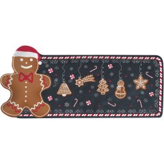 Блюдо 36x16см из фарфора в коробке GINGERBREAD POZZI MILANO 1471GING