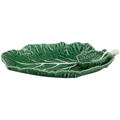 Блюдо с емкостью для соуса Cabbage зеленый, малое, Bordallo Pinheiro 65000554