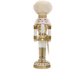 Фигура ПОЖАЛУЙЧИК NUTCRACKER на подставке, LED, GOLD, 90 см, S30614 Goodwill S30614