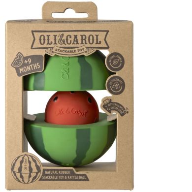 Іграшка-пазл &laquo;Кавун&raquo; та брязкальце-куля, Oli&Carol L-PUZZLE-BOX- WATERMELON