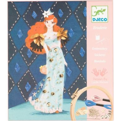 Художній комплект Djeco вишивка Коктейльна мода DJ09844