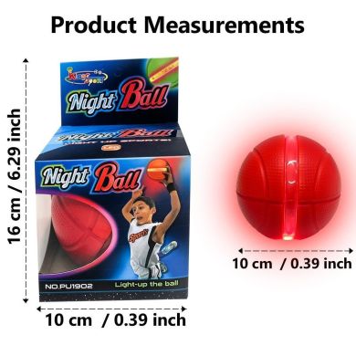 М'яч баскетбольний світло, бат., 10-15,5-10 см. PU1902