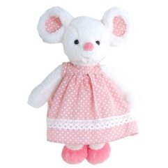 М'яка іграшка Bukowski (Буковскі) Мишка Мімі в рожевій сукні, 25см 7340031310741