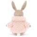 М'яка іграшка Jellycat (Джеллікет) Кролик в рожевому пальто 17 см COM3CB
