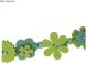 Набор для изготовления браслета Rayher с цветами из фетра зеленый 7555200