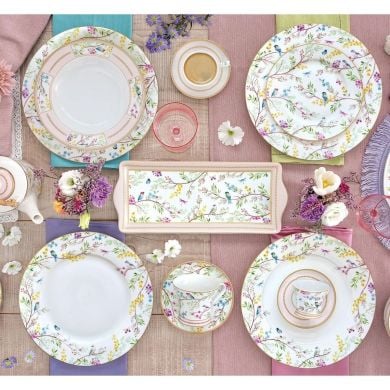 Набор из 4 десертных тарелок в подарочной коробке BIRDS MELODY POZZI MILANO M006R0924BIME