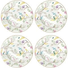 Набір із 4 десертних тарілок у подарунковій коробці BIRDS MELODY POZZI MILANO M006R0924BIME