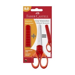 Ножницы детские Faber-Castell Grip красные 181550 28282