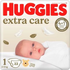 Підгузки Huggies Extra Care 1 2-5 кг 22 шт 2590021 5029053583235, 22