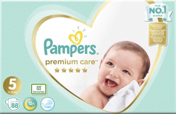 Підгузки Pampers Premium Care, розмір 5, 11-16 кг, 88 шт 81689716, 88