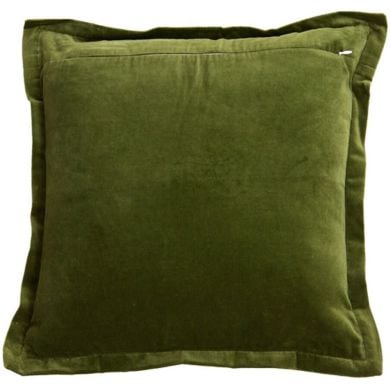 Подушка 45x45 см BAXLEY оксамит темно-зелений + льон натуральний Light&Living 6884878