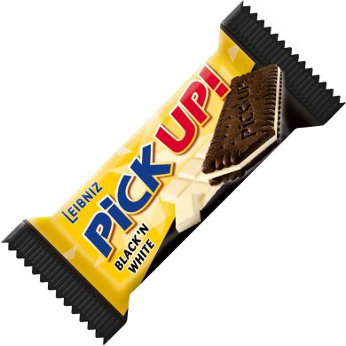 Двойное шоколадное печенье «Pick Up! Black'n White» с начинкой хрустящего белого шоколада BAHLSEN 700166 4017100213021