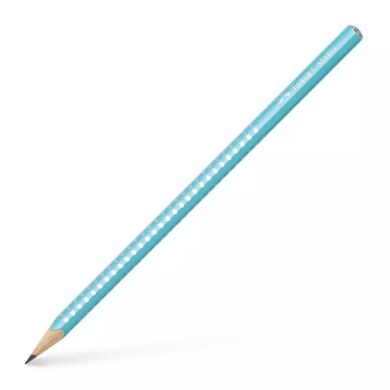 Простий олівець Faber-Castell Grip Sparkle тригранний з блискітками бірюзовий 29365