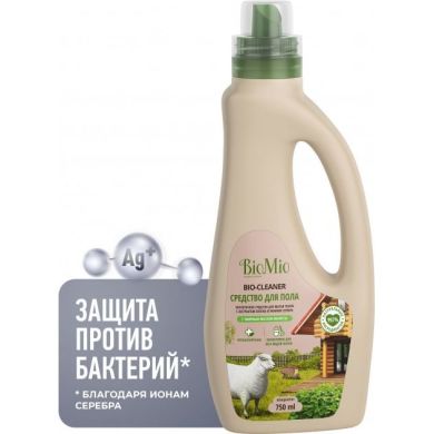 Антибактериальное гипоаллергенное чистящее эко средство для пола BioMio Bio-Floor Cleaner с эфирным маслом Мелиссы 750 мл 1809-02-04 4603014008008