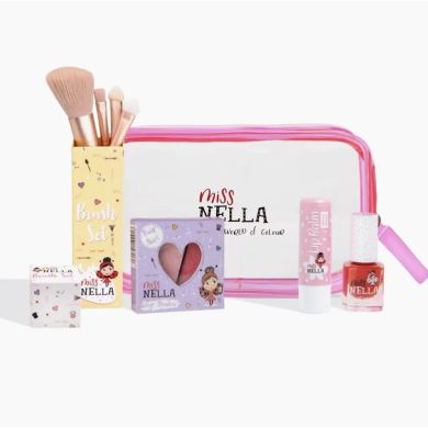 Дорожный набор Miss Nella Summer Holiday (3 лака для ногтей, бальзам для губ, румяна, другие аксессуары) MNST