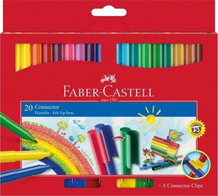 Фломастери з кліпом JUMBO, 20 кольорів Faber-Castell 23064